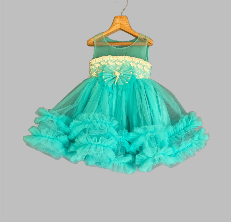 Lacey aqua blue Birthday dress
