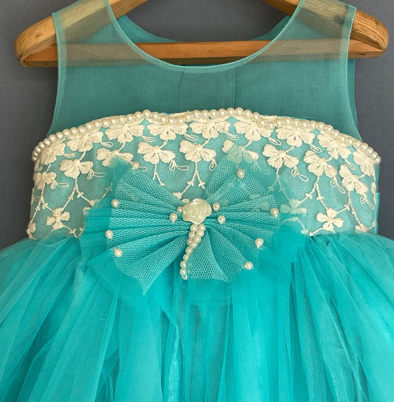 Lacey aqua blue Birthday dress
