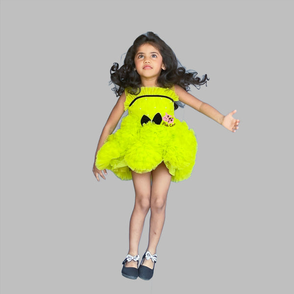 Little Vikings Lime Green Dress