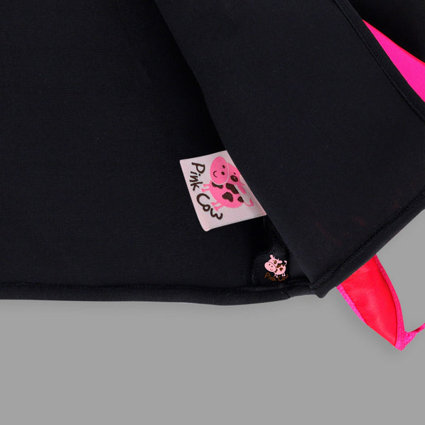 Girls Shrug in Black and Pink Hand made Broach